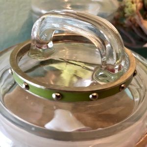 Coach bangle silver and green new